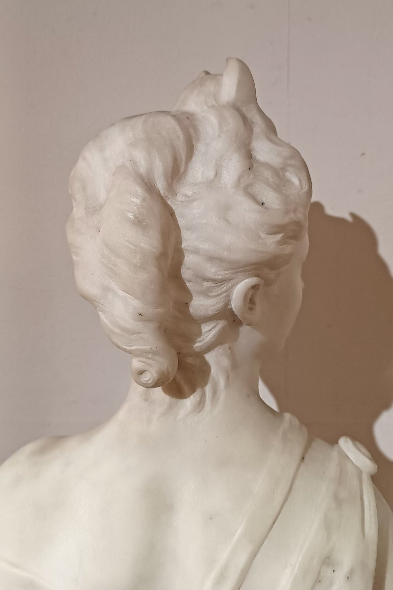 BUSTO IN MARMO DI DIANA CACCIATRICE PRIMA META’ XIX SECOLO-photo-5