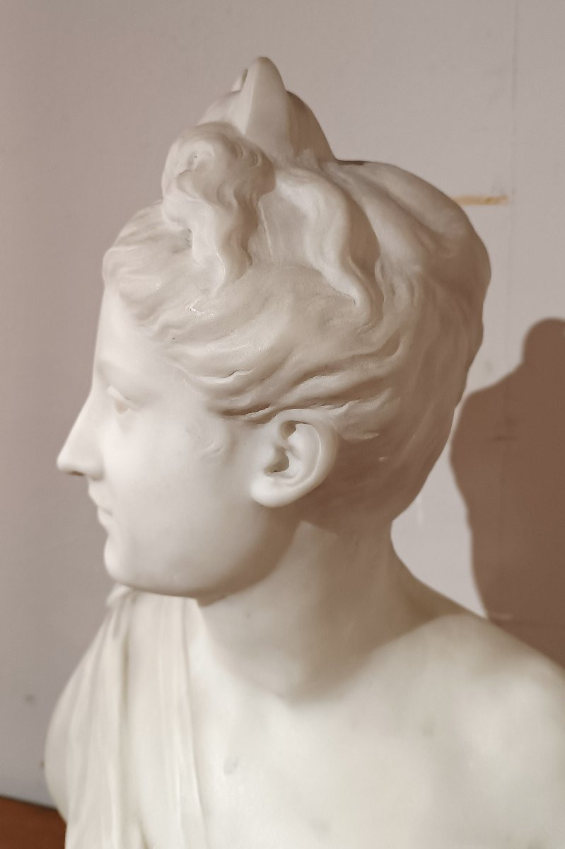 BUSTO IN MARMO DI DIANA CACCIATRICE PRIMA META’ XIX SECOLO-photo-8