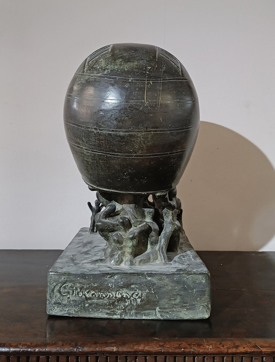 SCULTURA IN BRONZO TRIBUTO AD AYRTON SENNA FINE XX SECOLO-photo-4