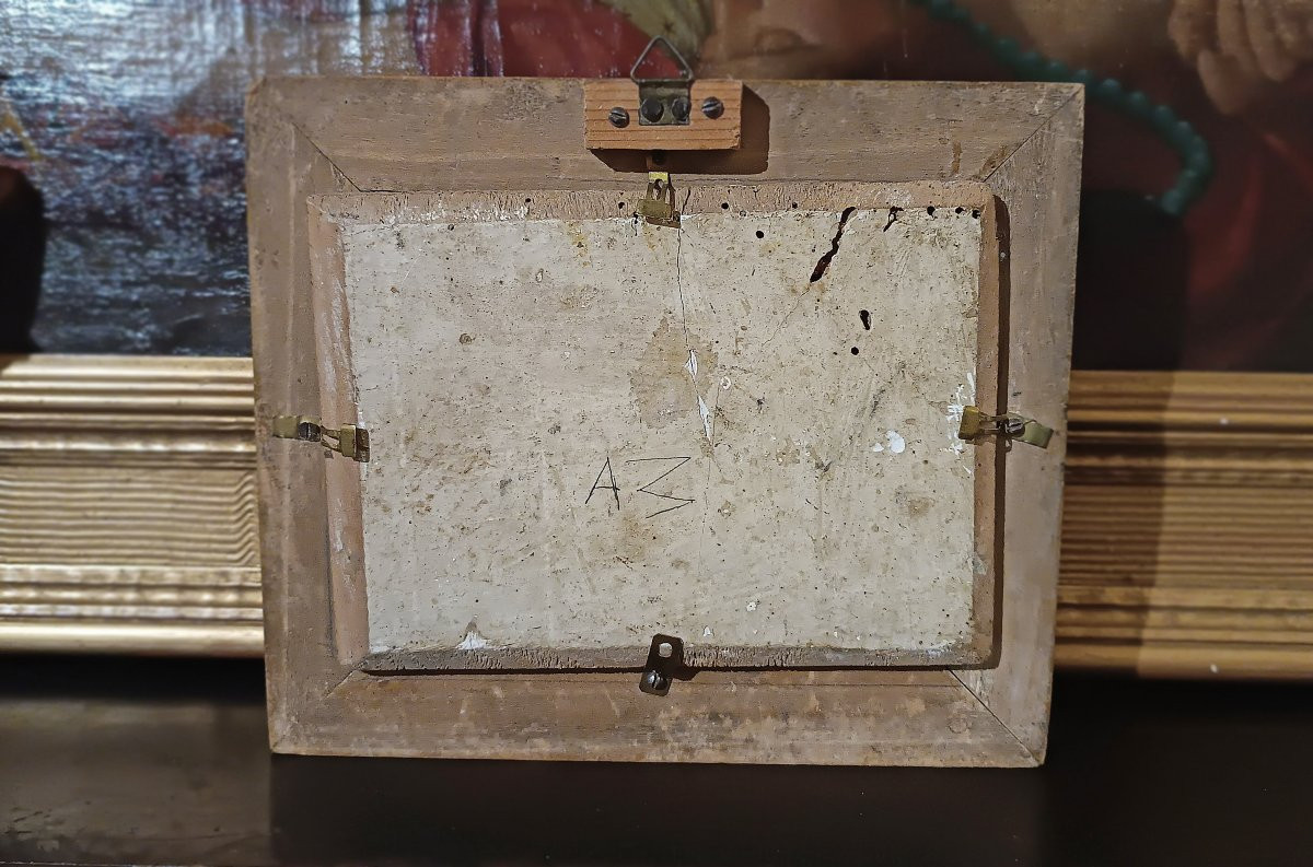 RELIQUIARIO CON CAMMEO IN CERA FINE XVII SECOLO-photo-5