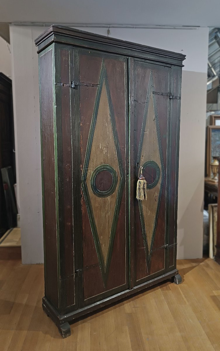 STIPO IN CASTAGNO DIPINTO INIZI XVIII SECOLO-photo-3