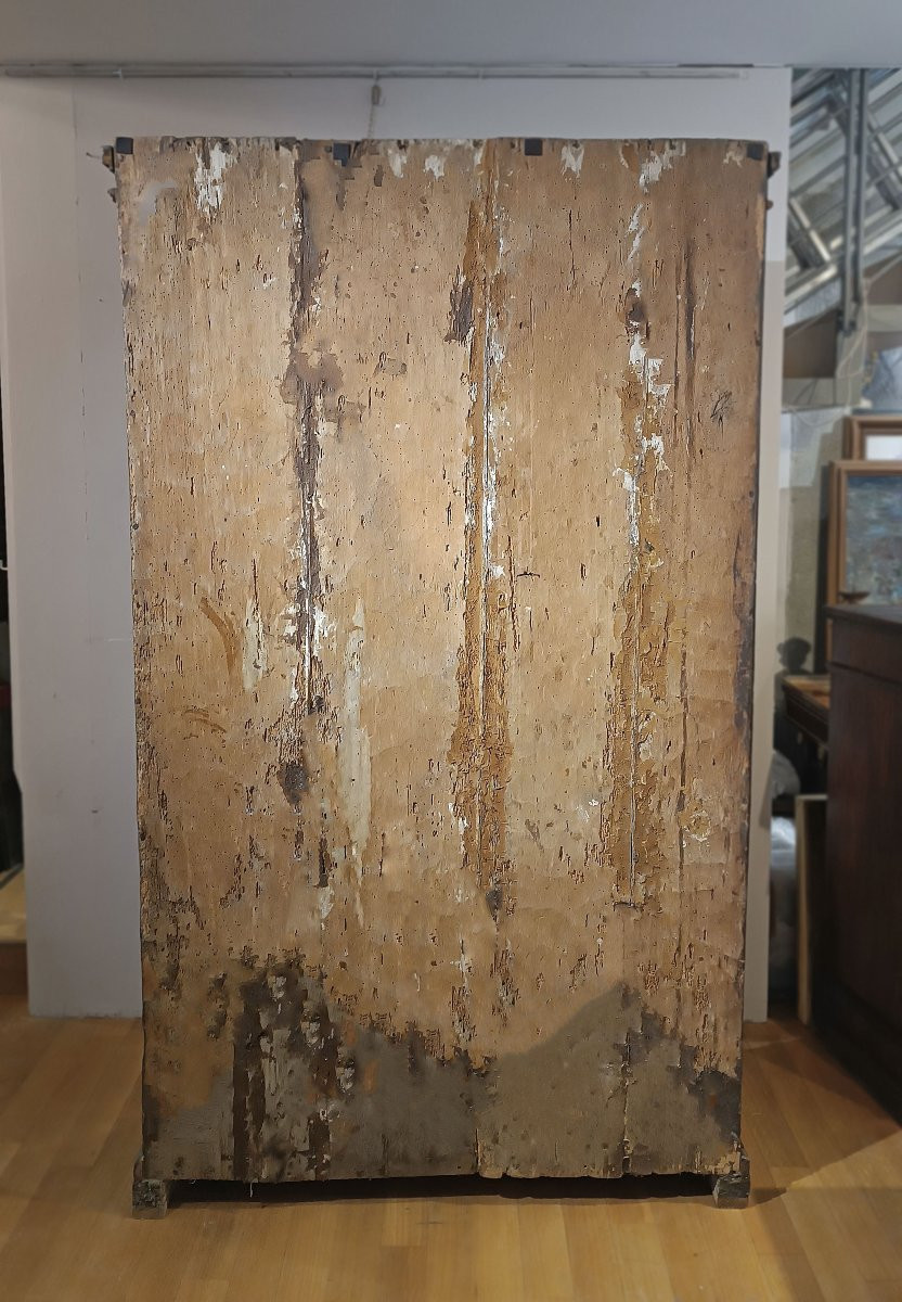 STIPO IN CASTAGNO DIPINTO INIZI XVIII SECOLO-photo-1