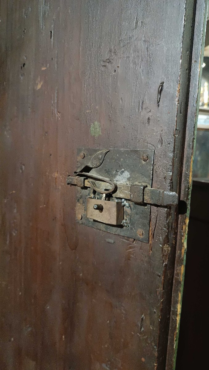 STIPO IN CASTAGNO DIPINTO INIZI XVIII SECOLO-photo-4