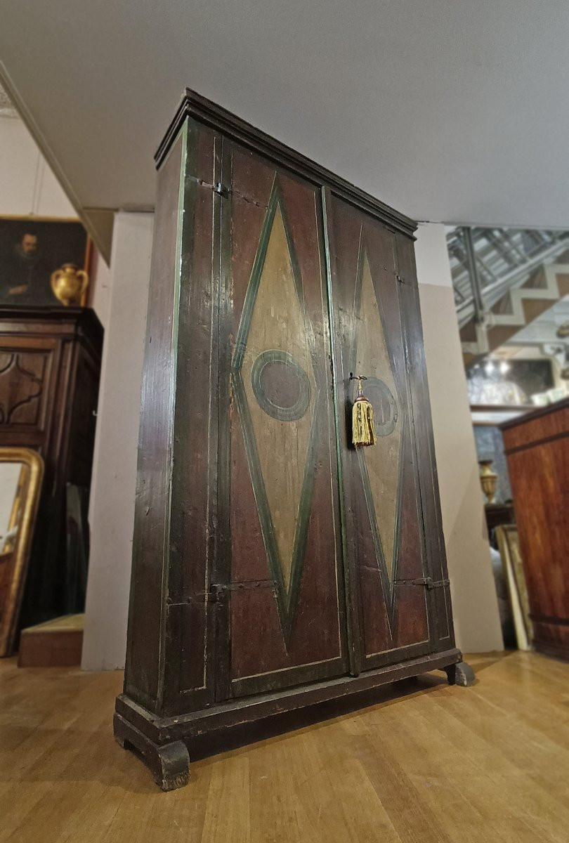 STIPO IN CASTAGNO DIPINTO INIZI XVIII SECOLO-photo-6