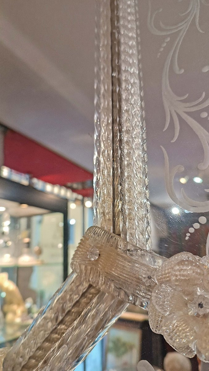 SPECCHIERA IN VETRO DI MURANO FINE XVIII SECOLO -photo-4