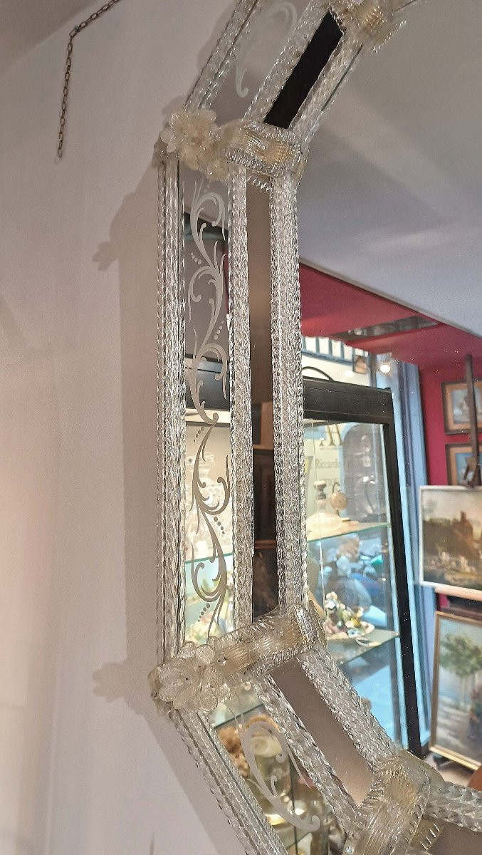 SPECCHIERA IN VETRO DI MURANO FINE XVIII SECOLO -photo-8