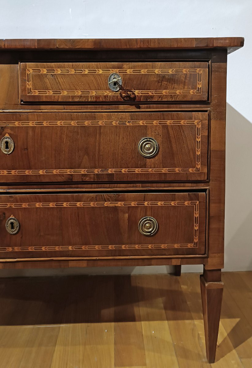 CASSETTONE IN PIUMA DI NOCE NEOCLASSICO SECONDA META’ XVIII SECOLO-photo-3