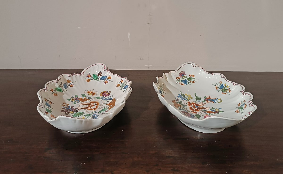 COPPIA DI VASSOI IN PORCELLANA GINORI SECONDA META’ XVIII SECOLO -photo-1