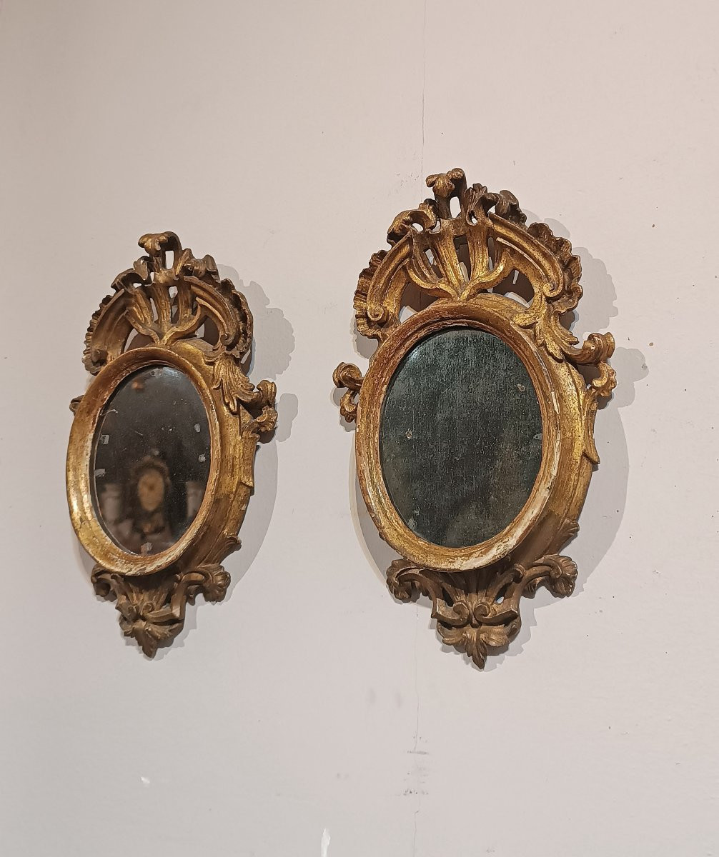 COPPIA DI PICCOLE SPECCHIERE LUIGI XV META’ XVIII SECOLO-photo-4