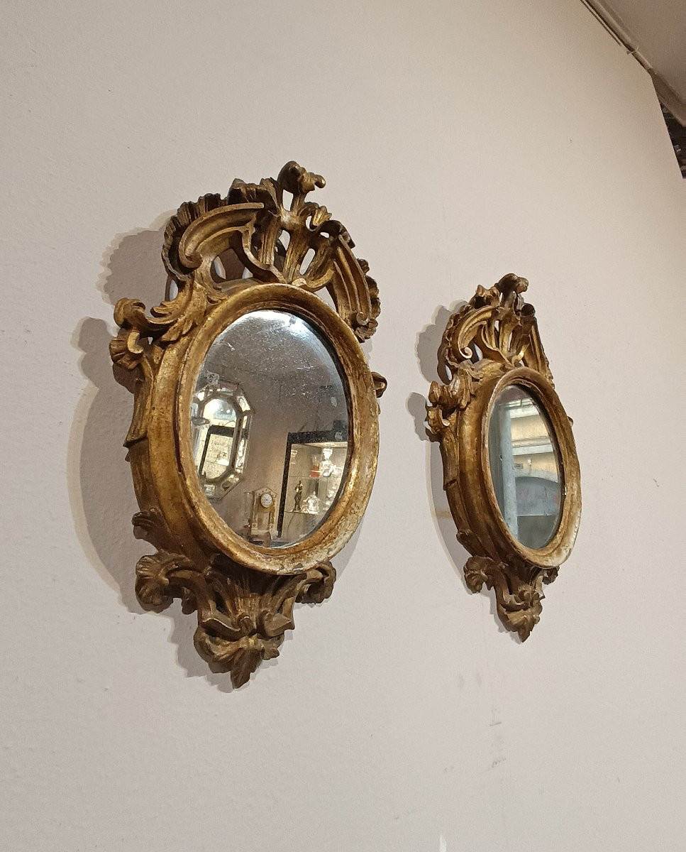 COPPIA DI PICCOLE SPECCHIERE LUIGI XV META’ XVIII SECOLO-photo-5