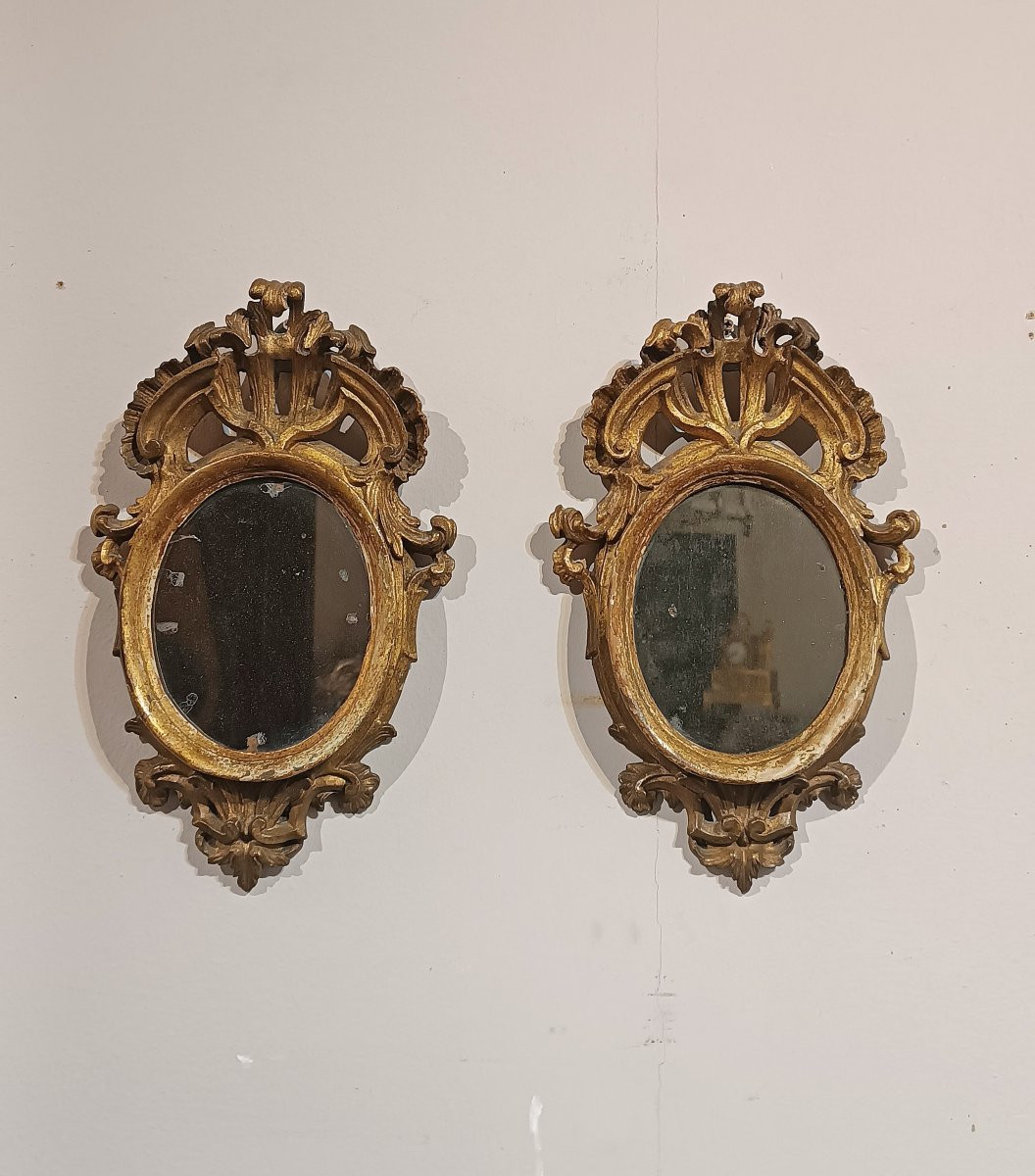 COPPIA DI PICCOLE SPECCHIERE LUIGI XV META’ XVIII SECOLO-photo-7