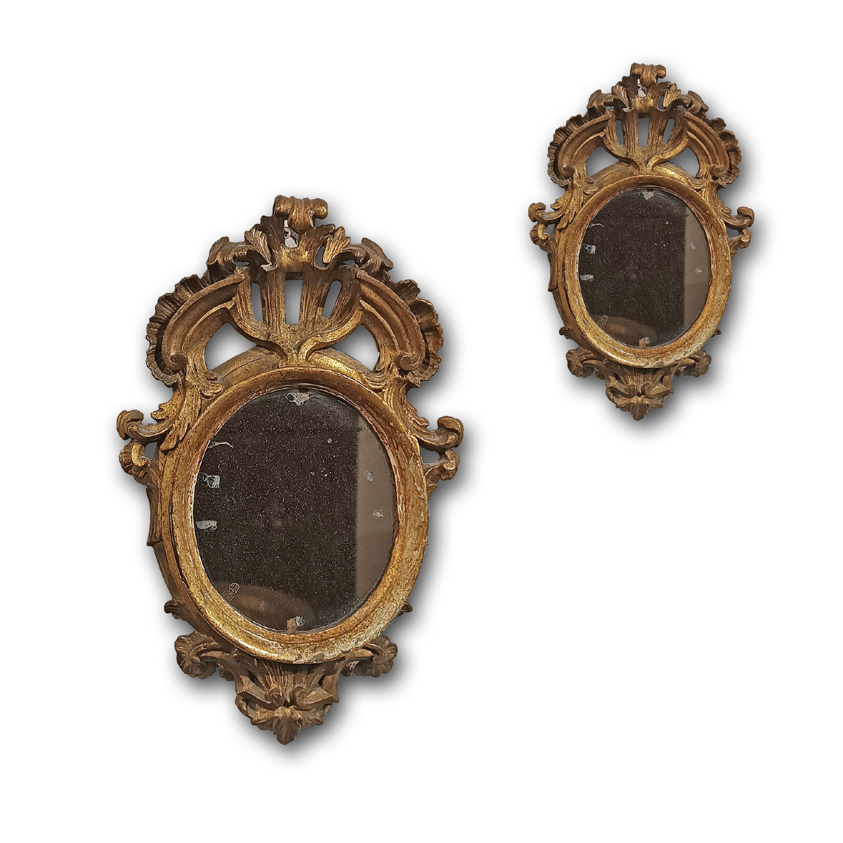 COPPIA DI PICCOLE SPECCHIERE LUIGI XV META’ XVIII SECOLO
