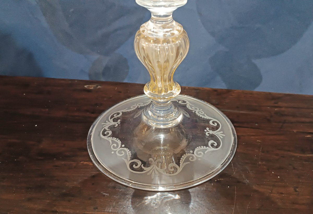 VASO IN VETRO DI MURANO INCISO FINE XVIII-INIZI XIX SECOLO-photo-4