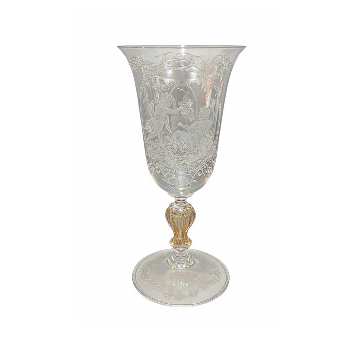 VASO IN VETRO DI MURANO INCISO FINE XVIII-INIZI XIX SECOLO