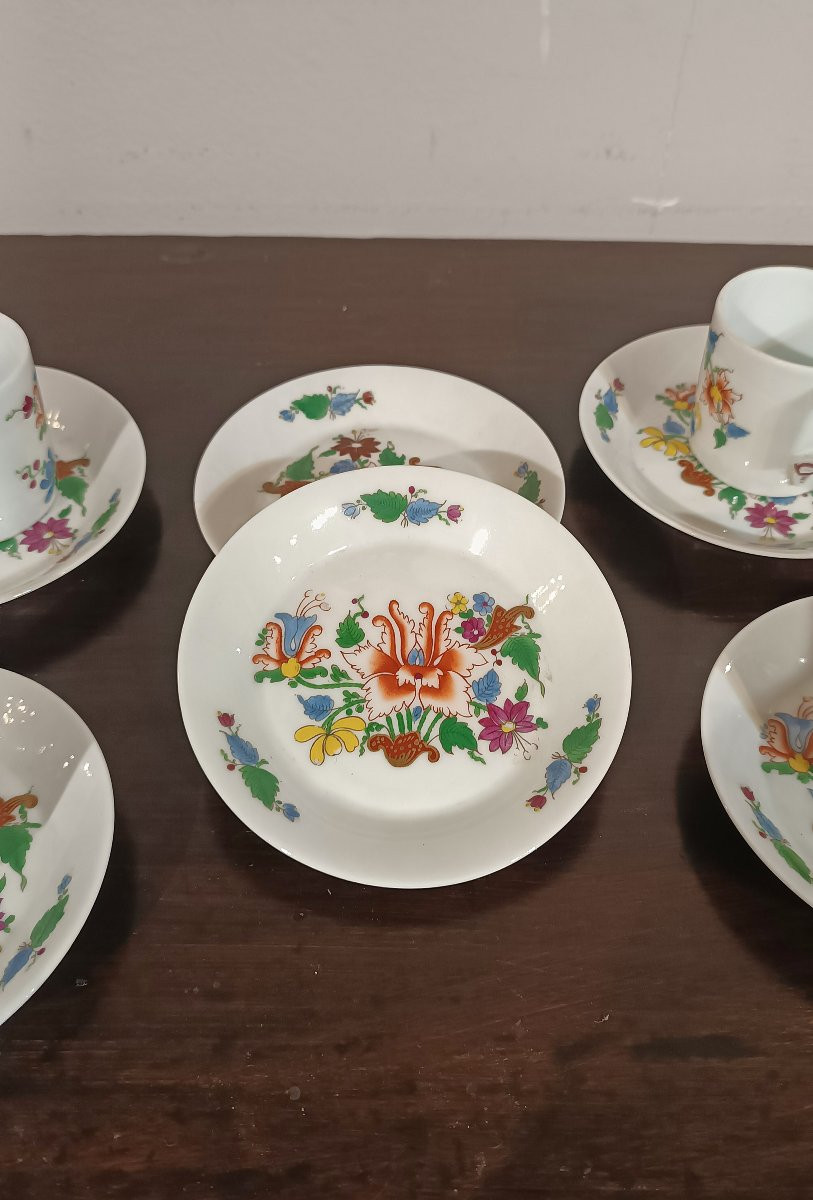 SERIE DI SEI TAZZINE GINORI TULIPANO FINE XVIII SECOLO-photo-5