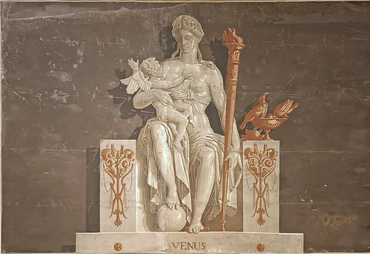 PAPIER PEINT NEOCLASSICO CON VENERE SECONDA META’ XVIII SECOLO -photo-3