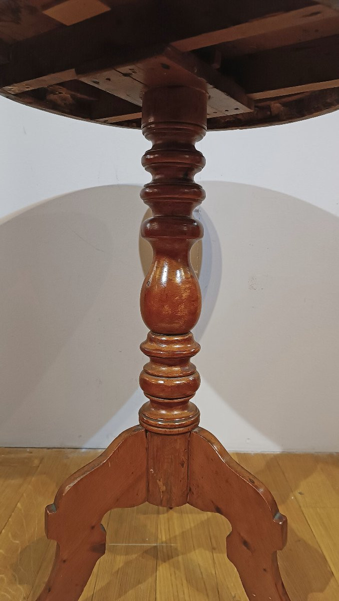 TAVOLINO TONDO IN CIPRESSO META’ XIX SECOLO -photo-3