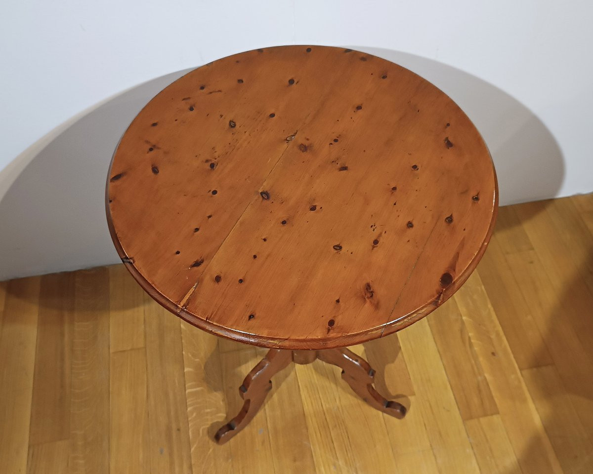 TAVOLINO TONDO IN CIPRESSO META’ XIX SECOLO -photo-4