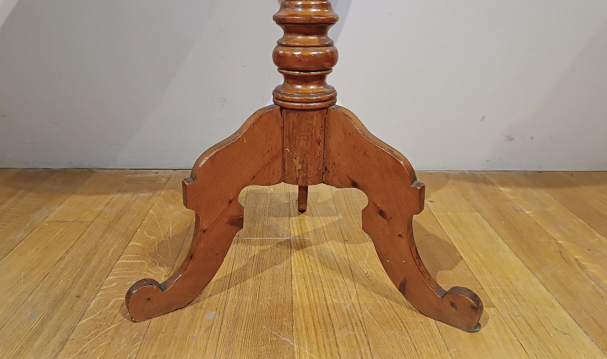 TAVOLINO TONDO IN CIPRESSO META’ XIX SECOLO -photo-2