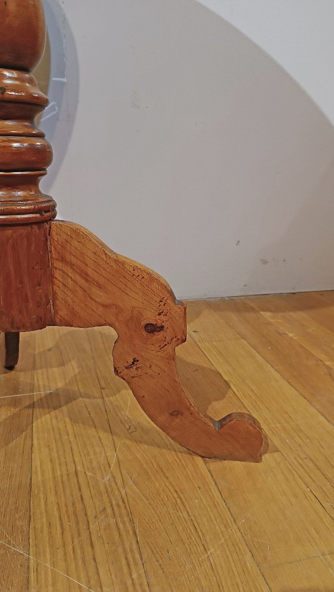 TAVOLINO TONDO IN CIPRESSO META’ XIX SECOLO -photo-3