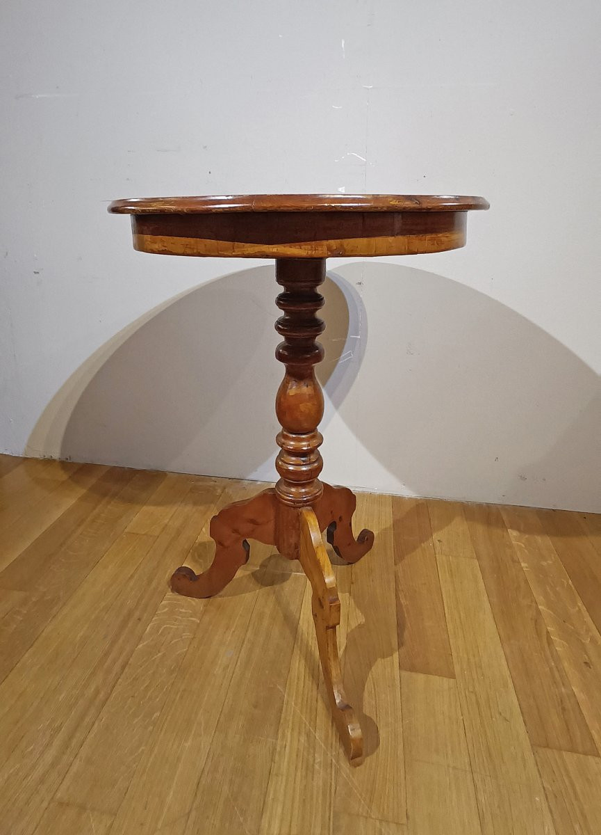 TAVOLINO TONDO IN CIPRESSO META’ XIX SECOLO -photo-4