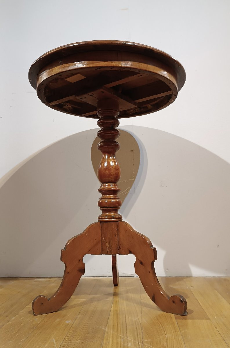 TAVOLINO TONDO IN CIPRESSO META’ XIX SECOLO -photo-5