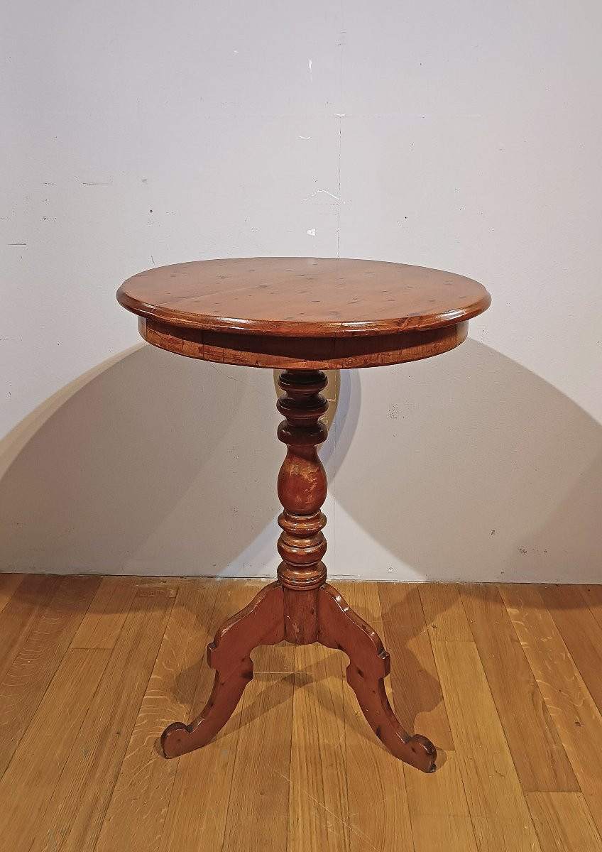 TAVOLINO TONDO IN CIPRESSO META’ XIX SECOLO -photo-7