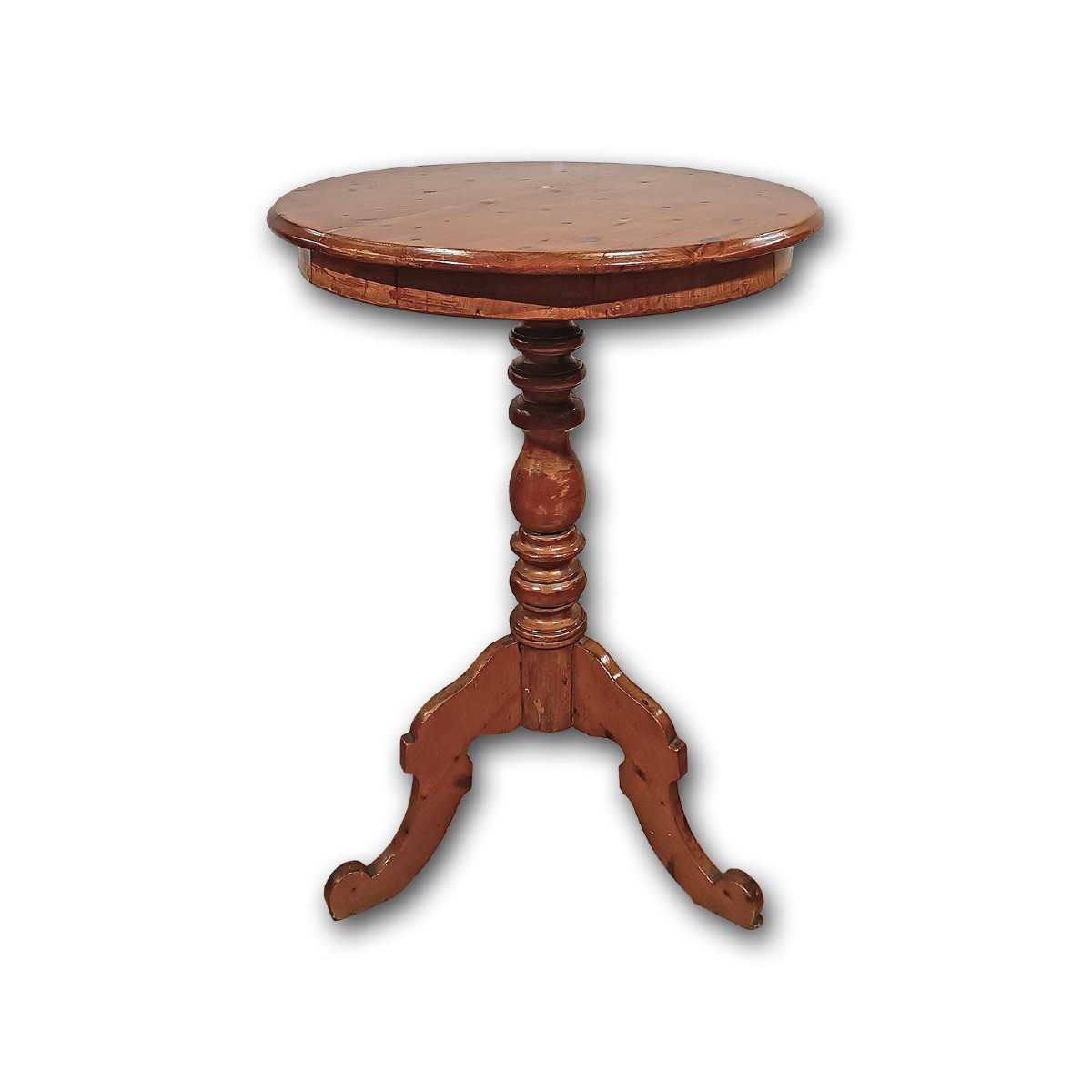 TAVOLINO TONDO IN CIPRESSO META’ XIX SECOLO 