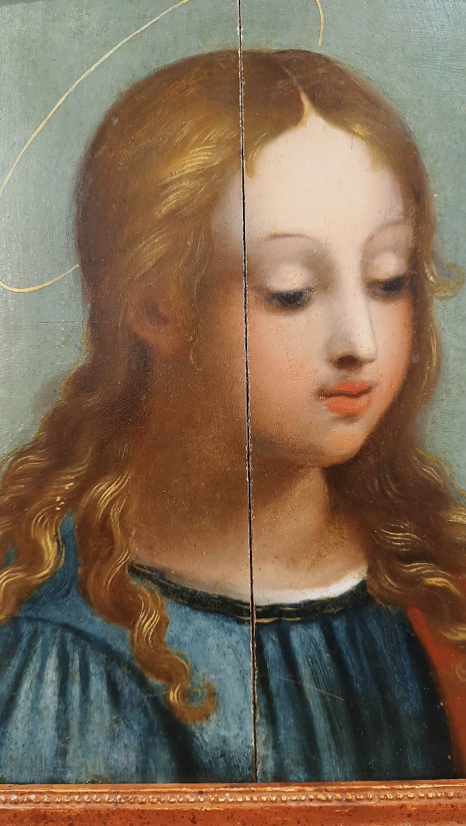 COPPIA DI DIPINTI AD OLIO SU TAVOLA FINE XVI SECOLO-photo-1