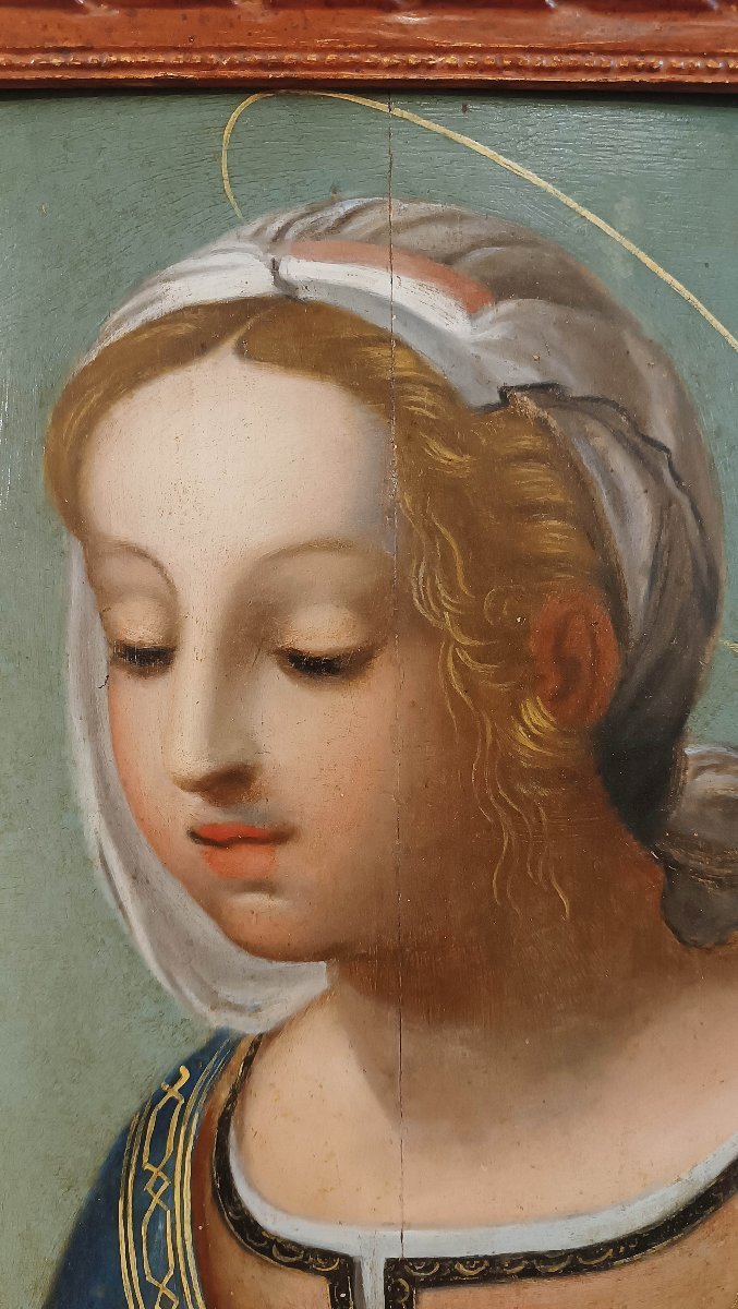 COPPIA DI DIPINTI AD OLIO SU TAVOLA FINE XVI SECOLO-photo-3