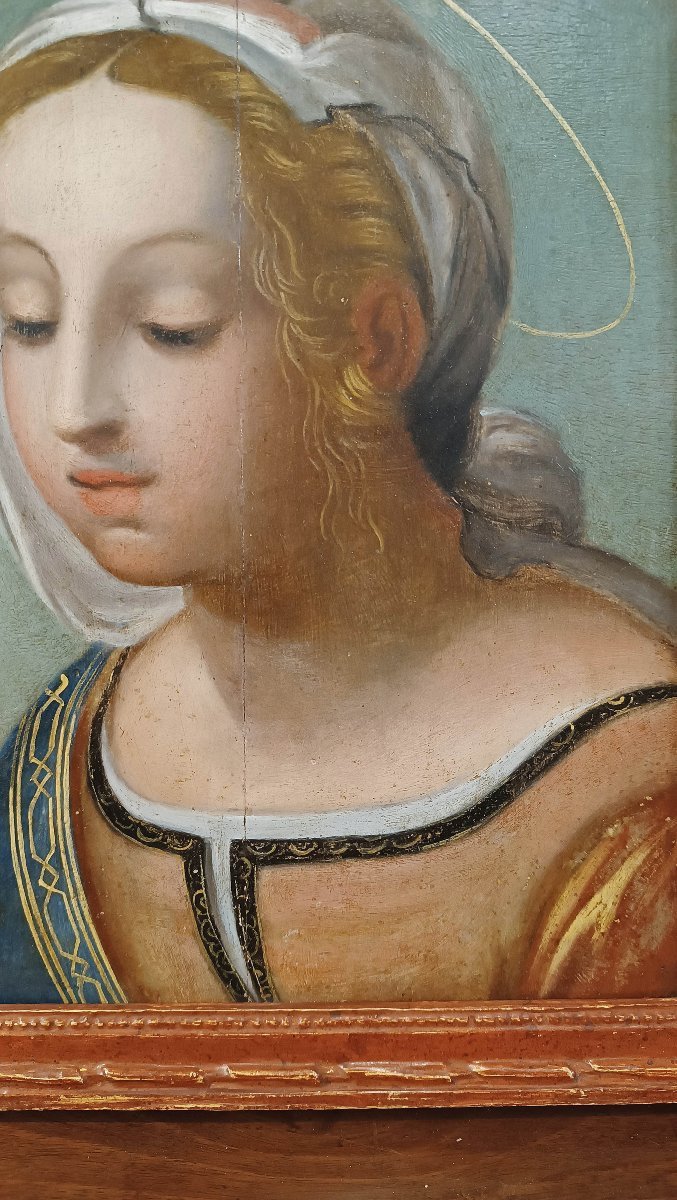 COPPIA DI DIPINTI AD OLIO SU TAVOLA FINE XVI SECOLO-photo-4