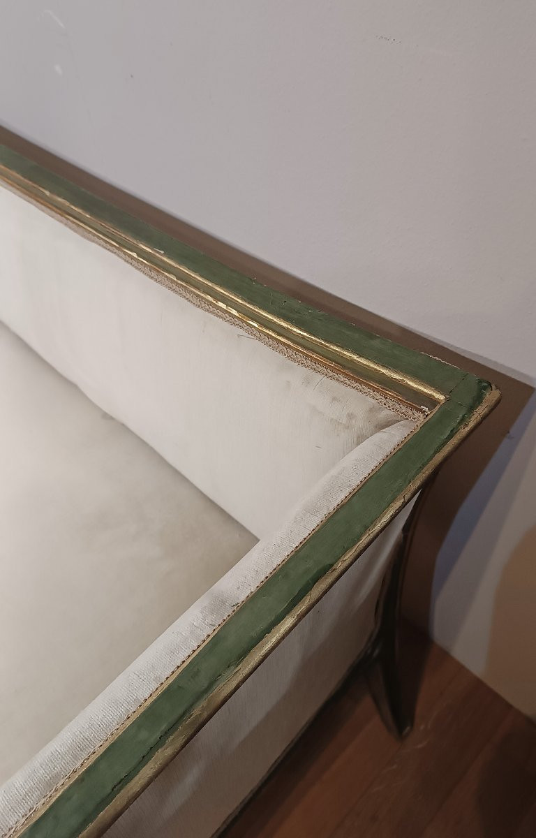 COPPIA DI DIVANETTI DORATI E LACCATI META’ XIX SECOLO -photo-4