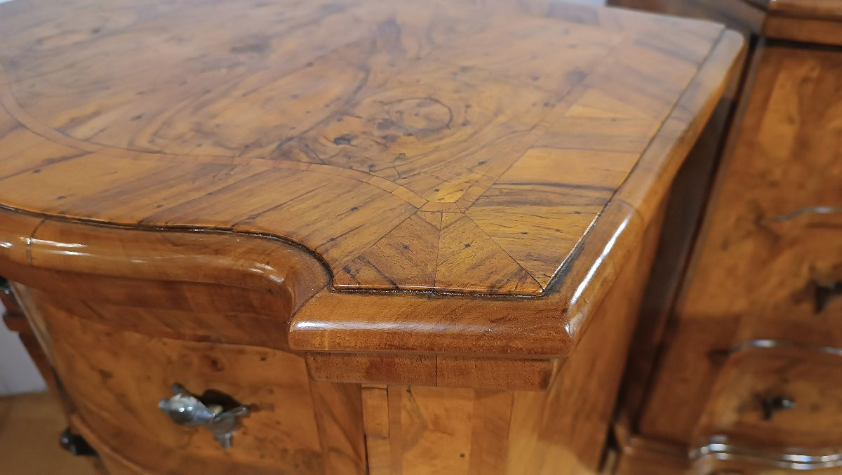 COPPIA DI COMODINI LASTRONATI LUIGI XIV PRIMA META’ XVIII SECOLO-photo-3