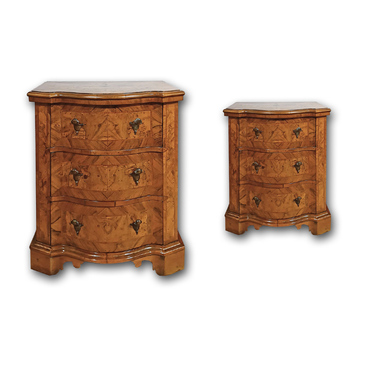 COPPIA DI COMODINI LASTRONATI LUIGI XIV PRIMA META’ XVIII SECOLO