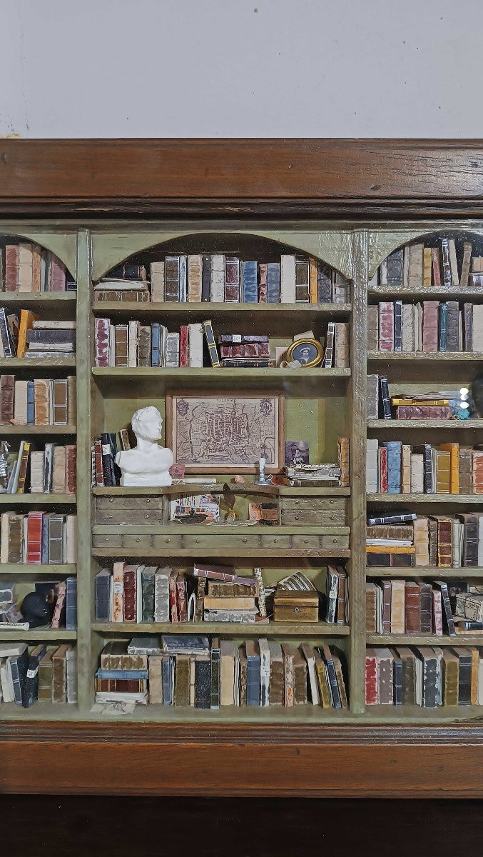 MINIATURA DI LIBRERIA FINE XIX SECOLO -photo-2