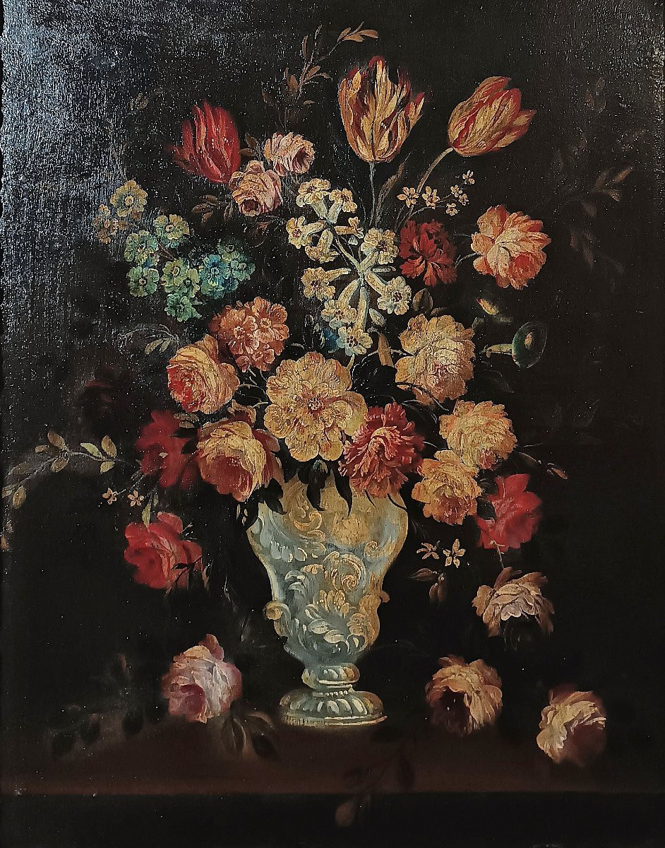 COPPIA DI DIPINTI CON NATURE MORTE FINE DEL XVII SECOLO-photo-2