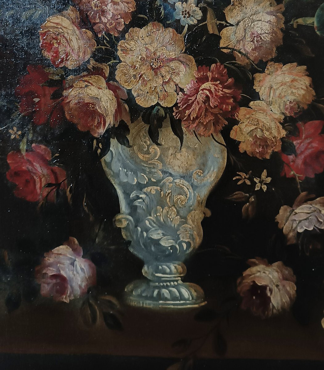 COPPIA DI DIPINTI CON NATURE MORTE FINE DEL XVII SECOLO-photo-3