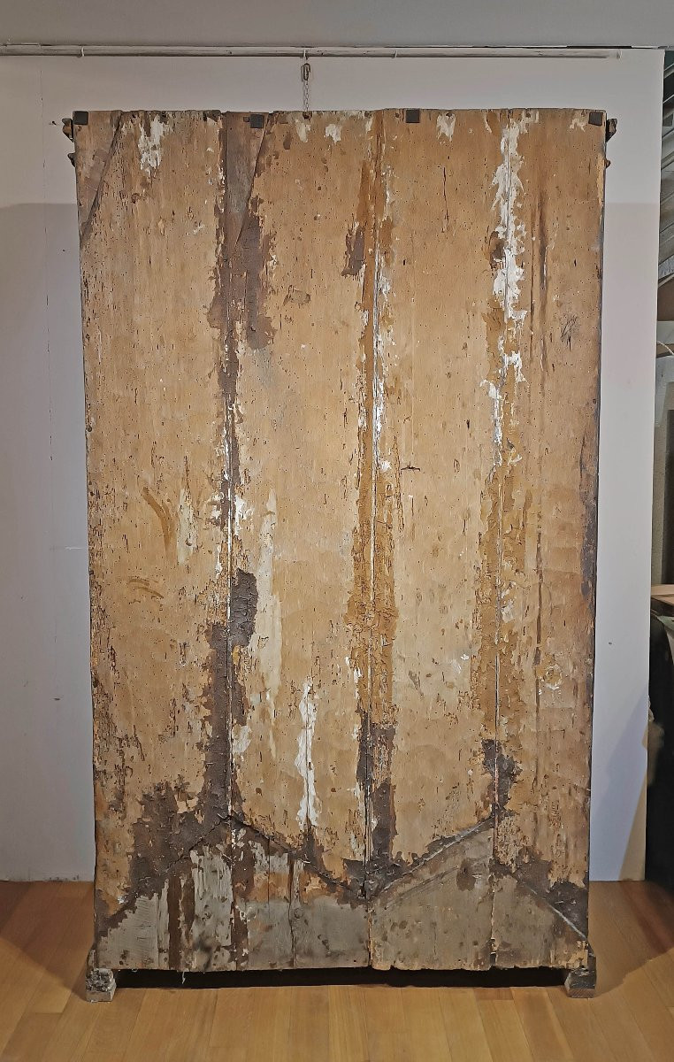 STIPO IN CASTAGNO DIPINTO INIZI XVIII SECOLO-photo-6