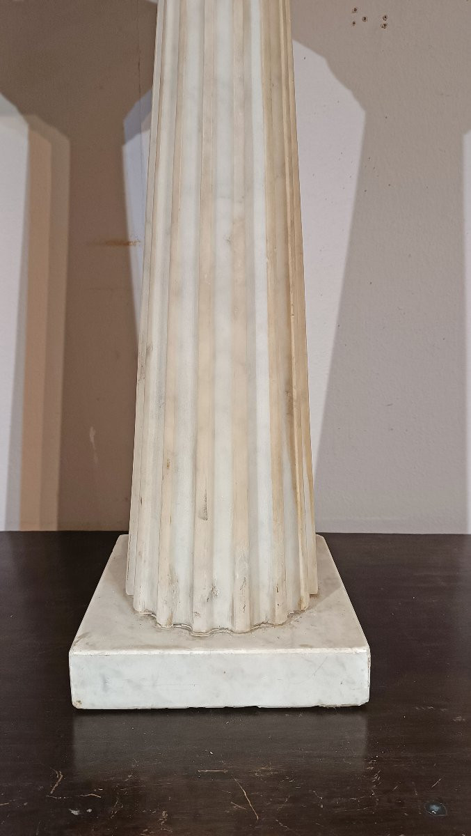 COPPIA DI CANDELABRI IN MARMO SECONDA META’ XVIII SECOLO-photo-3