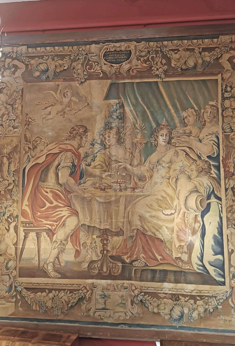 GRANDE DIPINTO CON ANTONIO E CLEOPATRA SECONDA META’ DEL XIX SECOLO -photo-2