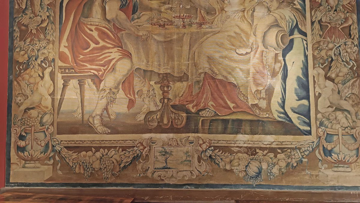 GRANDE DIPINTO CON ANTONIO E CLEOPATRA SECONDA META’ DEL XIX SECOLO -photo-3