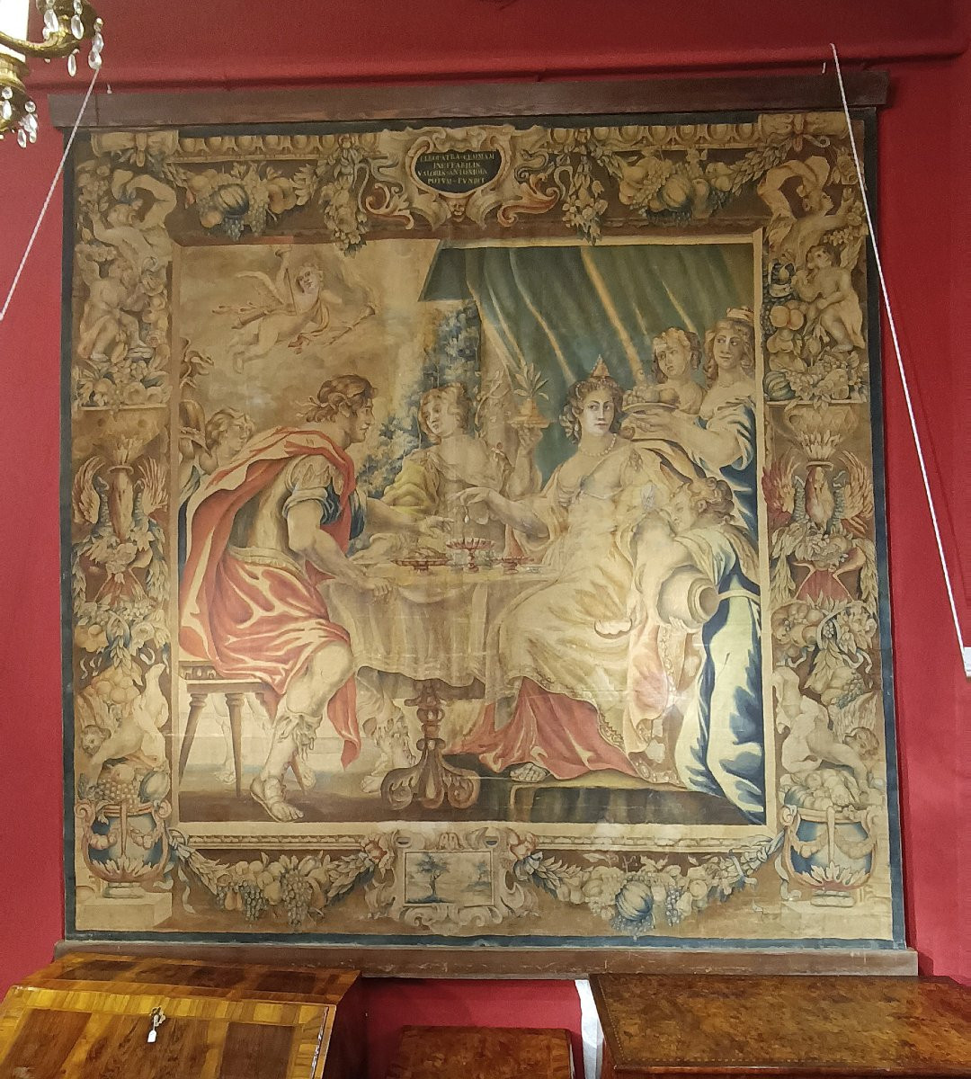 GRANDE DIPINTO CON ANTONIO E CLEOPATRA SECONDA META’ DEL XIX SECOLO -photo-7