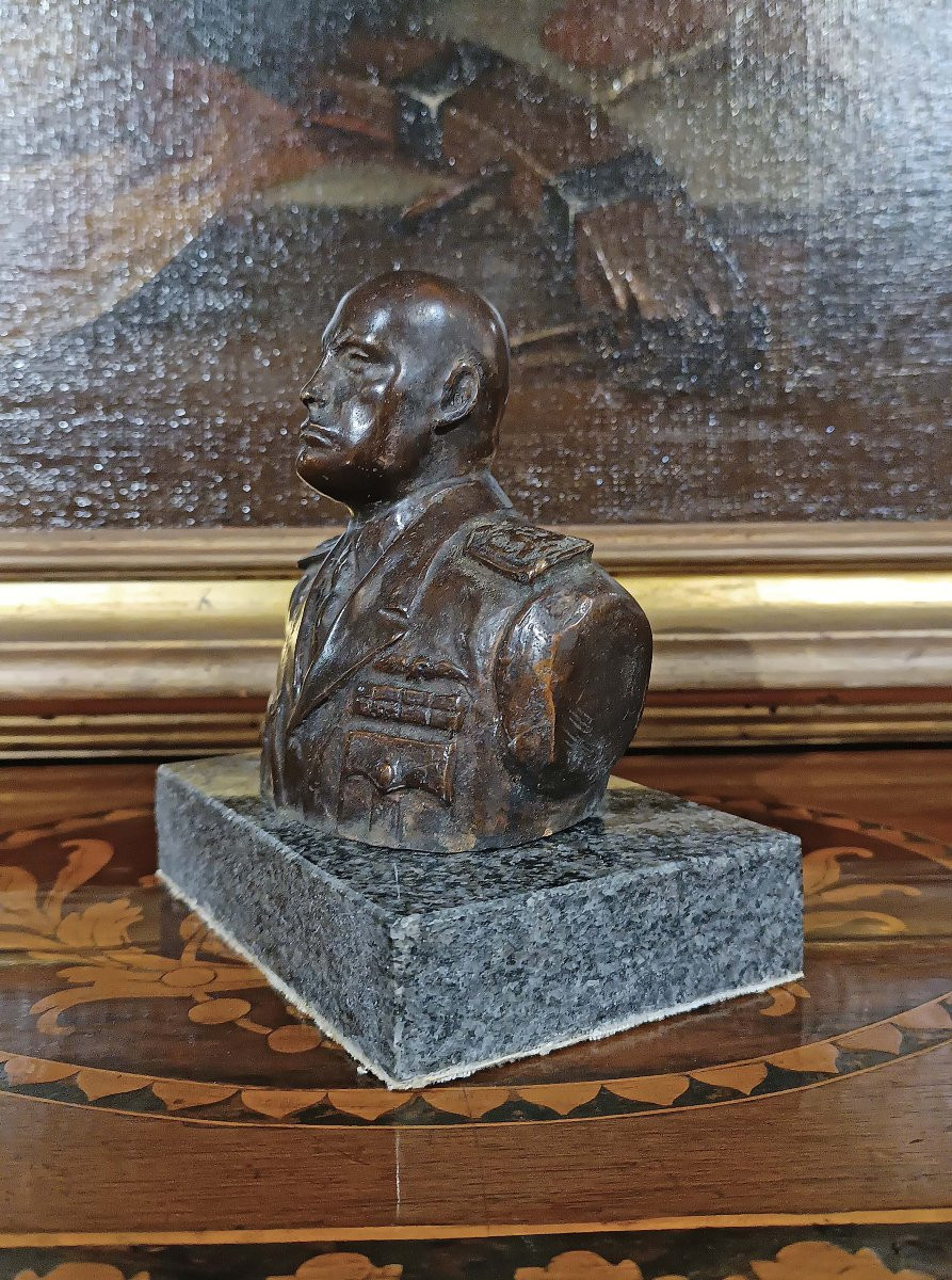 BUSTO IN BRONZO DI BENITO MUSSOLINI ANNI ‘30-photo-3