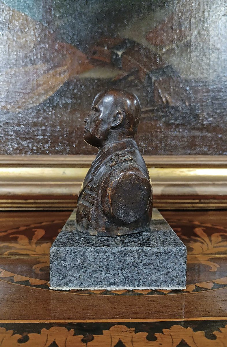 BUSTO IN BRONZO DI BENITO MUSSOLINI ANNI ‘30-photo-4