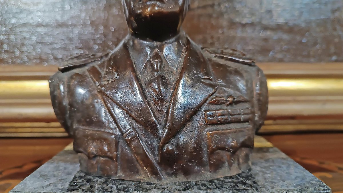 BUSTO IN BRONZO DI BENITO MUSSOLINI ANNI ‘30-photo-4