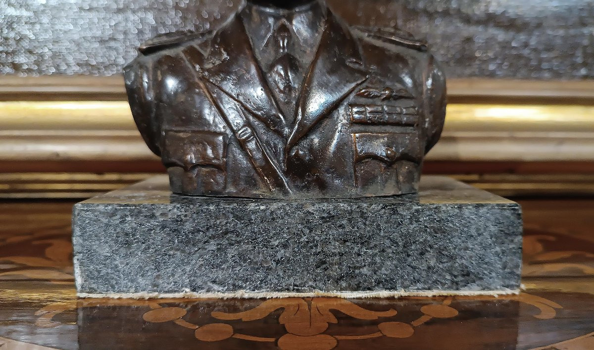 BUSTO IN BRONZO DI BENITO MUSSOLINI ANNI ‘30-photo-5