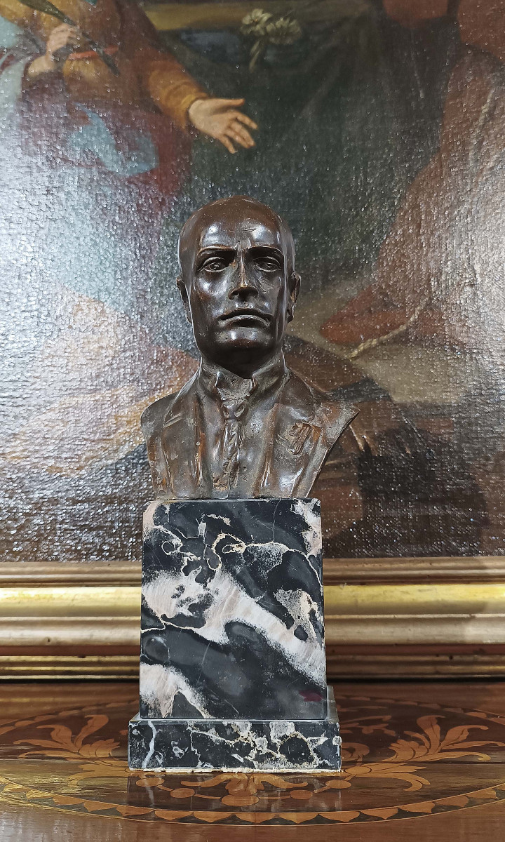 BUSTO IN BRONZO DI BENITO MUSSOLINI ANNI ‘30-photo-2