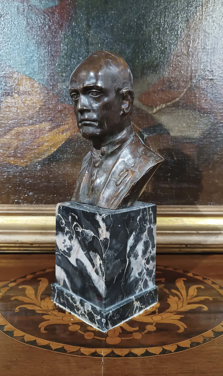 BUSTO IN BRONZO DI BENITO MUSSOLINI ANNI ‘30-photo-3