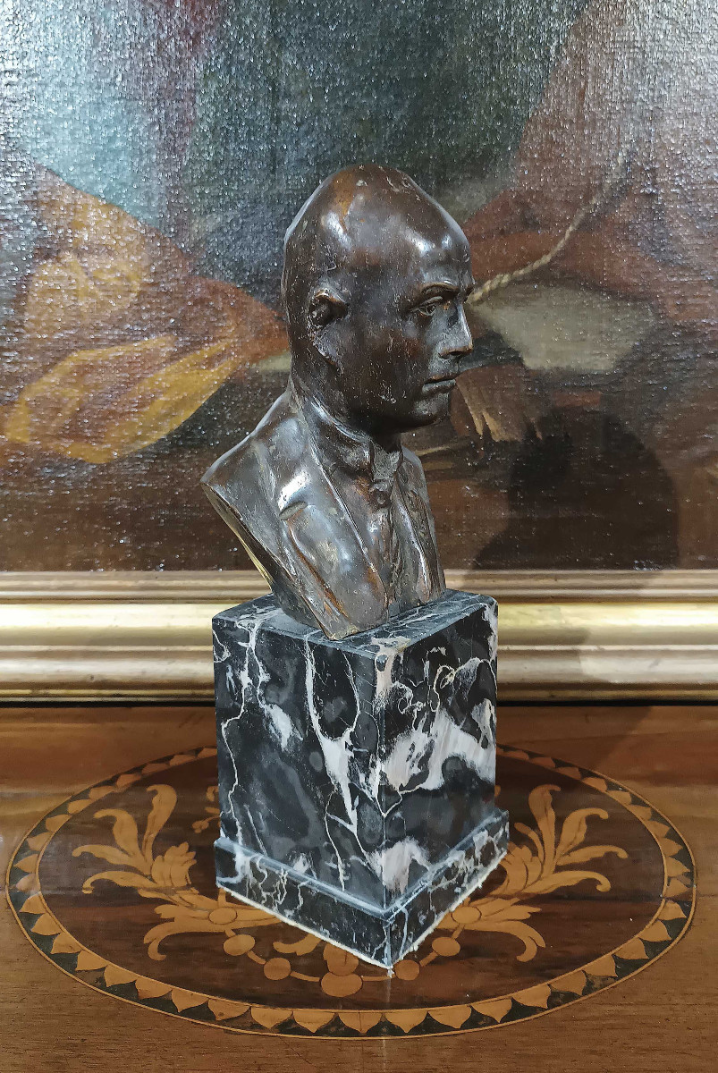 BUSTO IN BRONZO DI BENITO MUSSOLINI ANNI ‘30-photo-4