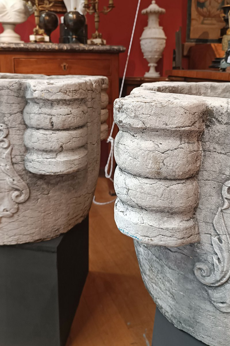 COPPIA DI MORTAI IN MARMO PRIMA META’ XVII SECOLO -photo-4